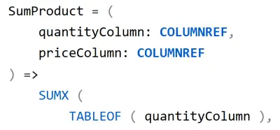 DAX: begrijp parameter types in aangepaste functies