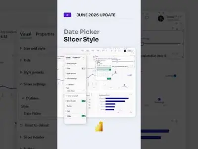 Power BI: date picker slicer nu beschikbaar in update juni 2026