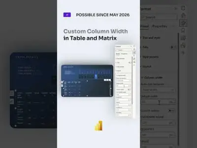 Power BI: aangepaste kolombreedte nu mogelijk in tabellen